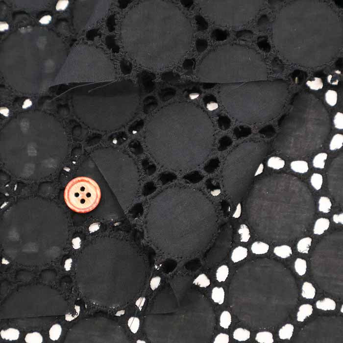Cotton Lawn Lace Fabric - Circle - nomura tailor