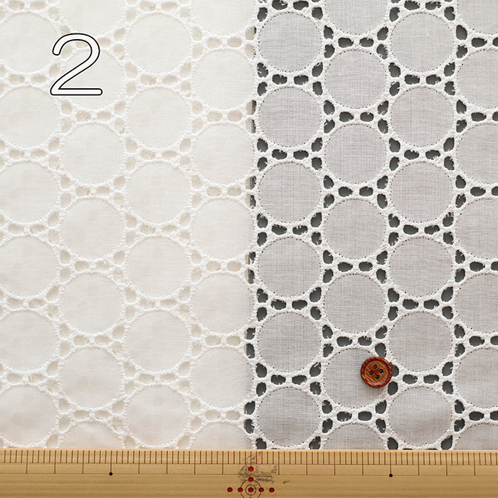 Cotton Lawn Lace Fabric - Circle - nomura tailor