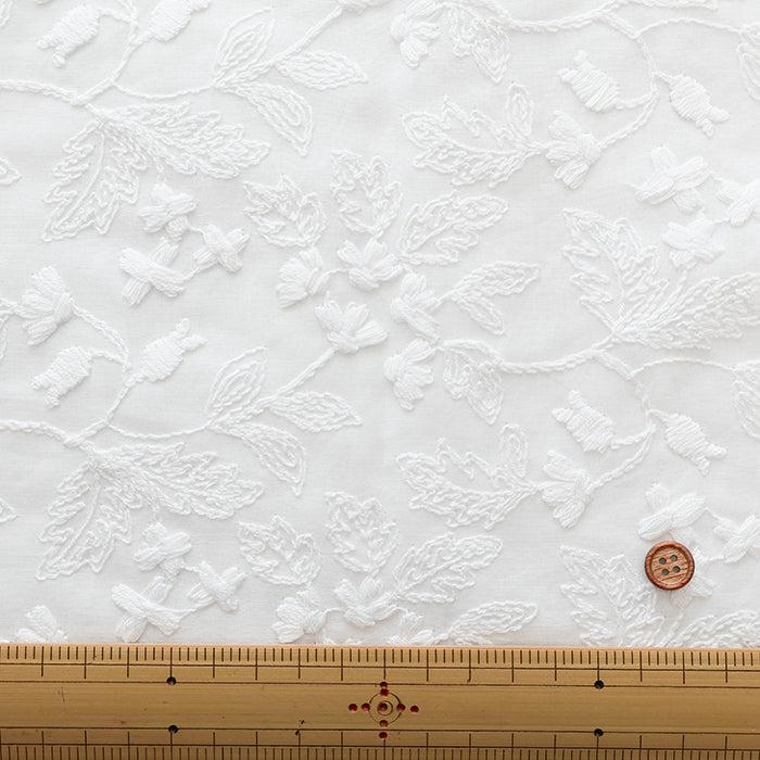 Cotton Lawn Cord Lace Fabric - Lily of the Valley - nomura tailor