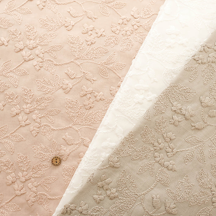 Cotton Lawn Cord Lace Fabric - Lily of the Valley - nomura tailor