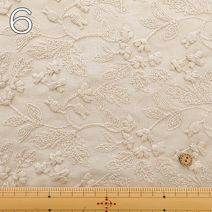 Cotton Lawn Cord Lace Fabric - Lily of the Valley - nomura tailor