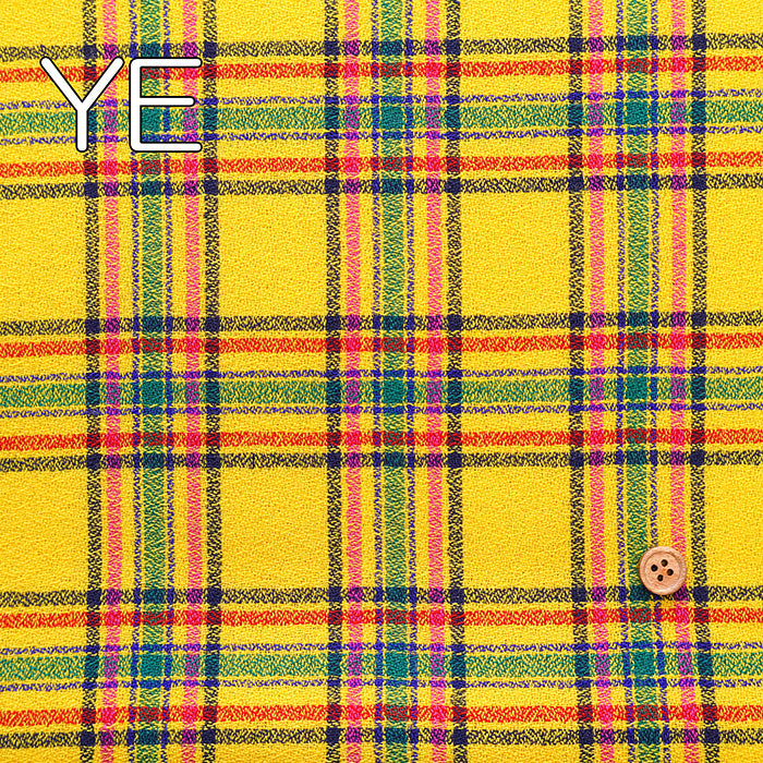 Wool Gauze Check Pattern Fabric - nomura tailor