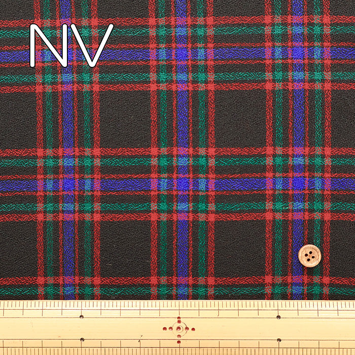 Wool Gauze Check Pattern Fabric - nomura tailor