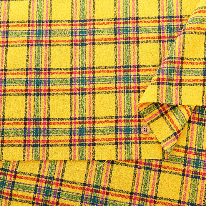 Wool Gauze Check Pattern Fabric - nomura tailor