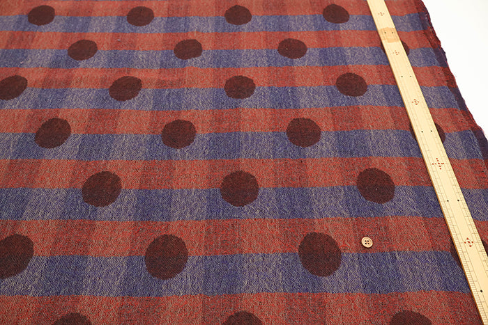 Wool Gauze Fabric - Dot Check - nomura tailor
