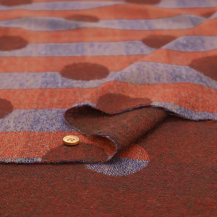 Wool Gauze Fabric - Dot Check - nomura tailor