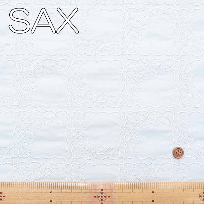 Cotton 60 Lawn Lace Fabric - Square Flower - nomura tailor