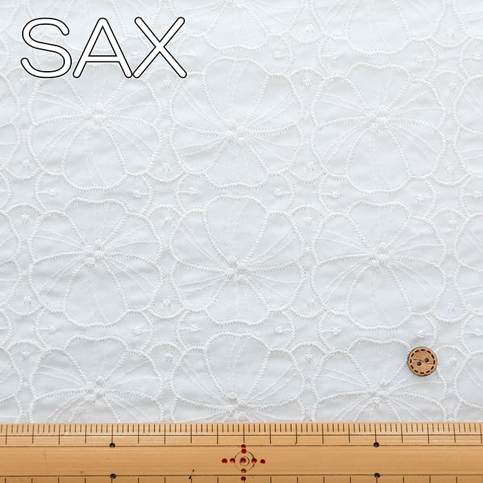 Cotton Lawn Lace Fabric - Flower - nomura tailor