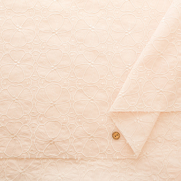 Cotton Lawn Lace Fabric - Flower - nomura tailor