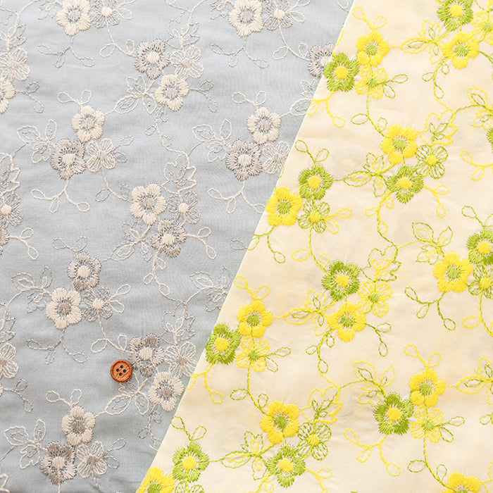 Cotton 60 Lawn Lace Fabric - Flower - nomura tailor