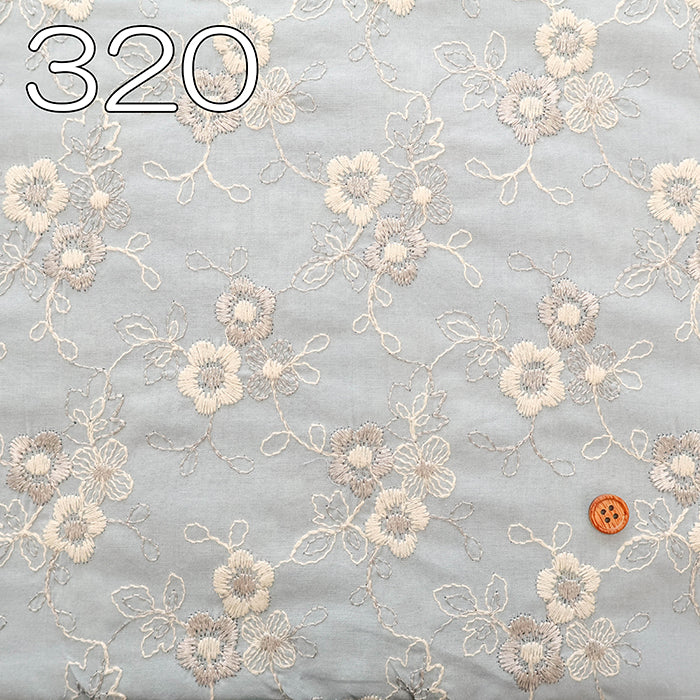 Cotton 60 Lawn Lace Fabric - Flower - nomura tailor