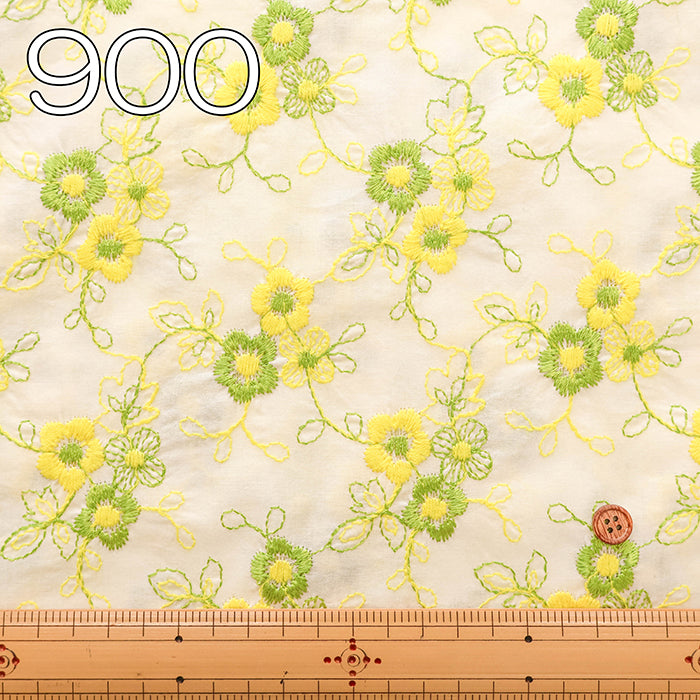 Cotton 60 Lawn Lace Fabric - Flower - nomura tailor