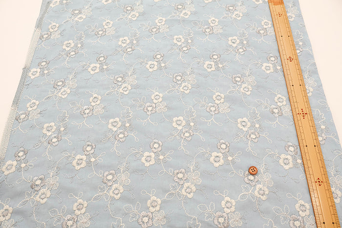 Cotton 60 Lawn Lace Fabric - Flower - nomura tailor