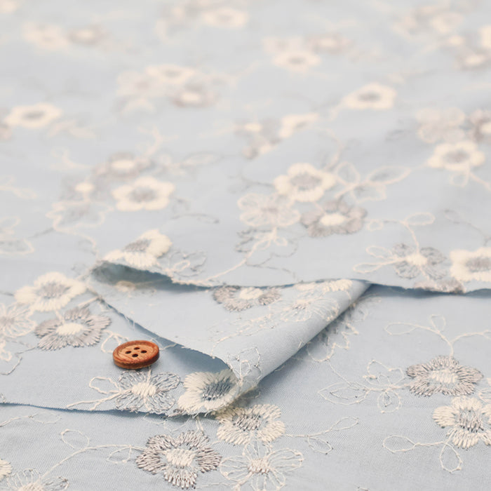 Cotton 60 Lawn Lace Fabric - Flower - nomura tailor
