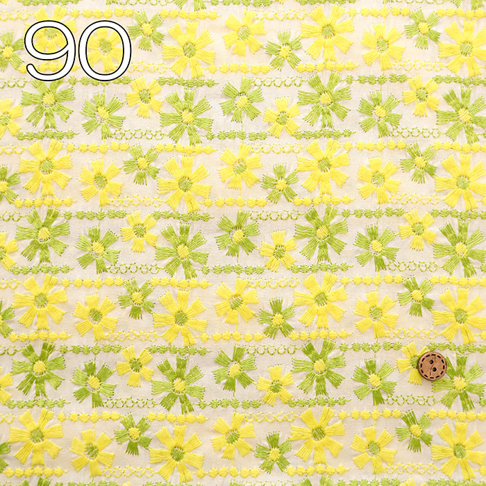 Cotton Lawn Lace Fabric - Flower - nomura tailor