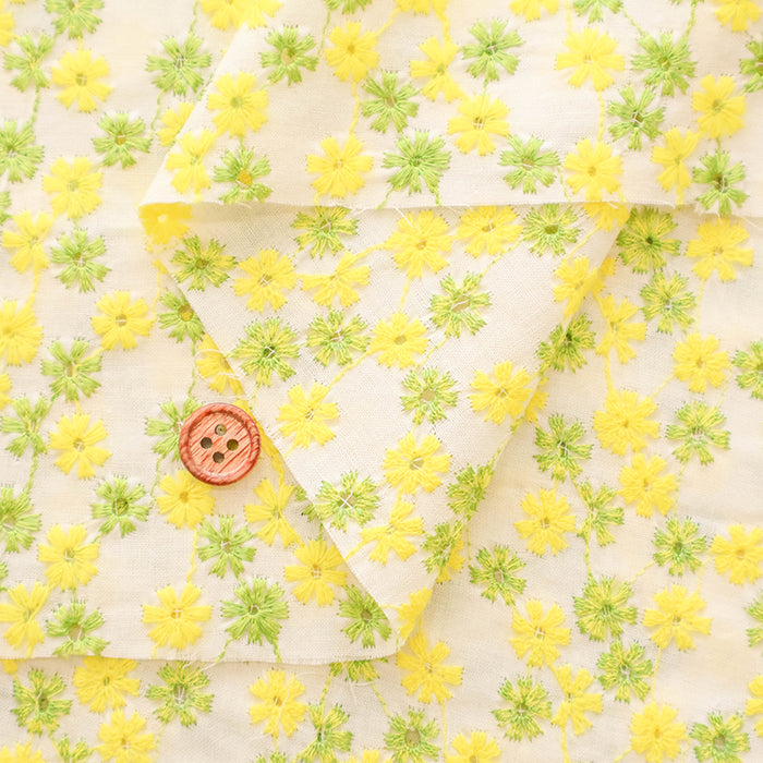 Cotton 60 Lawn Lace Fabric - Petit Flower - nomura tailor