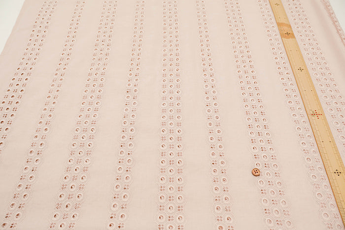 Cotton Lawn Lace Fabric - Dot Stripe - nomura tailor