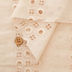 Cotton Lawn Lace Fabric - Dot Stripe - nomura tailor