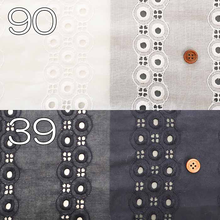 Cotton Lawn Lace Fabric - Dot Stripe - nomura tailor