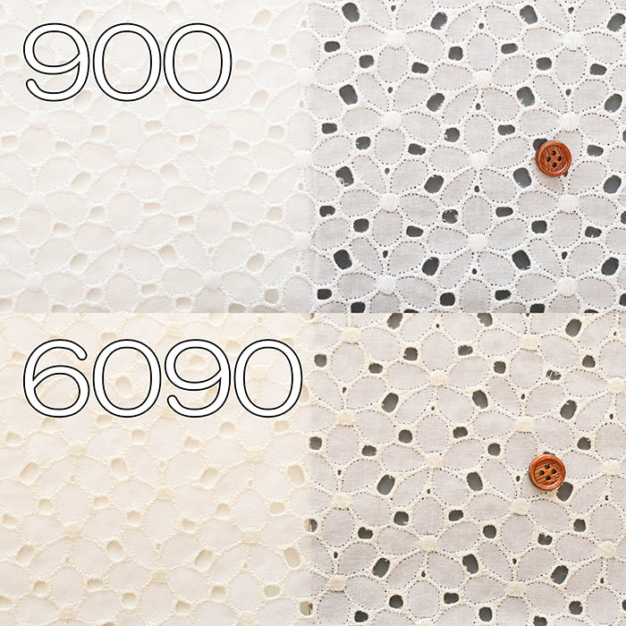 Cotton Lawn Lace Fabric - Flower - nomura tailor