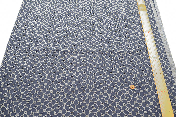 Cotton Lawn Lace Fabric - Flower - nomura tailor