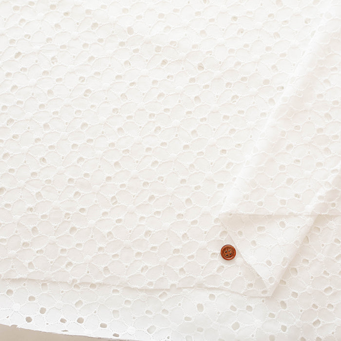 Cotton Lawn Lace Fabric - Flower - nomura tailor