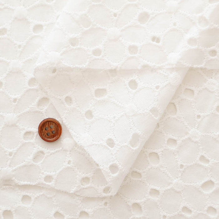 Cotton Lawn Lace Fabric - Flower - nomura tailor