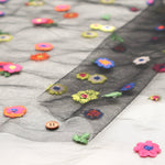 Made in China  Nylon Tulle Embroidered Fabric - Flower - nomura tailor
