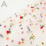 Made in China  Nylon Tulle Embroidered Fabric - Flower - nomura tailor