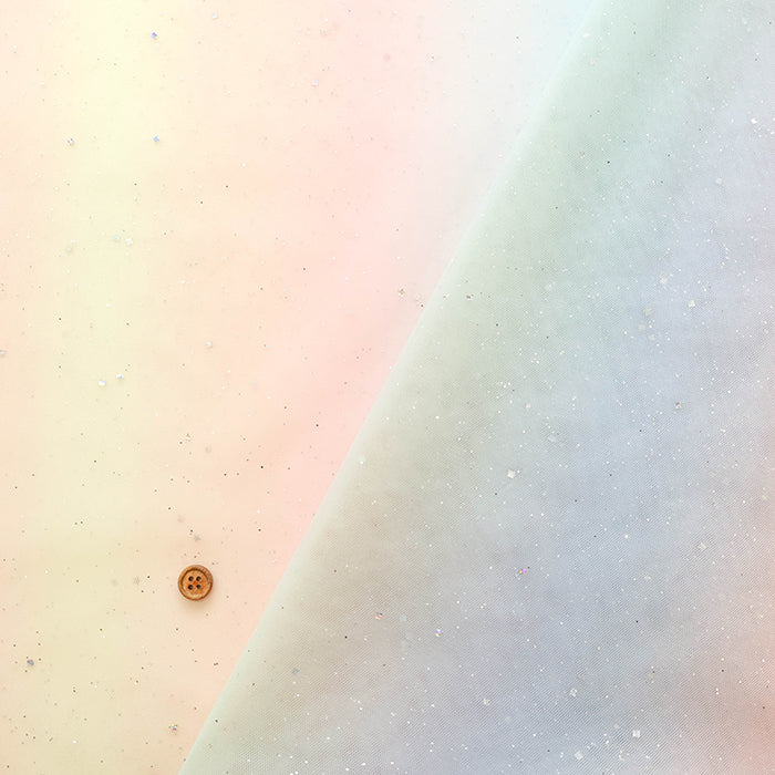 Made in China Nylon Gradient Glitter Tulle Fabric - nomura tailor