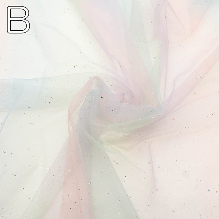 Made in China Nylon Gradient Glitter Tulle Fabric - nomura tailor