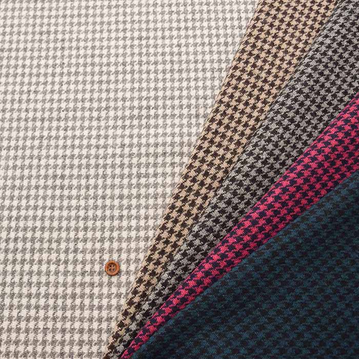 Wool tweed fabric Staggered - nomura tailor