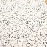 Cotton 60 Lawn Double Lace Fabric - Flower - nomura tailor