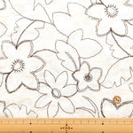 Cotton 60 Lawn Double Lace Fabric - Flower - nomura tailor