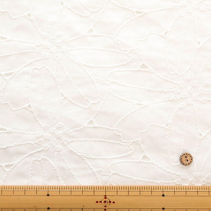 Cotton 60 Lawn All-over Lace Fabric - Flower - nomura tailor