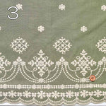 Yarn-dyed 60-lawn Border Lace Fabric - nomura tailor