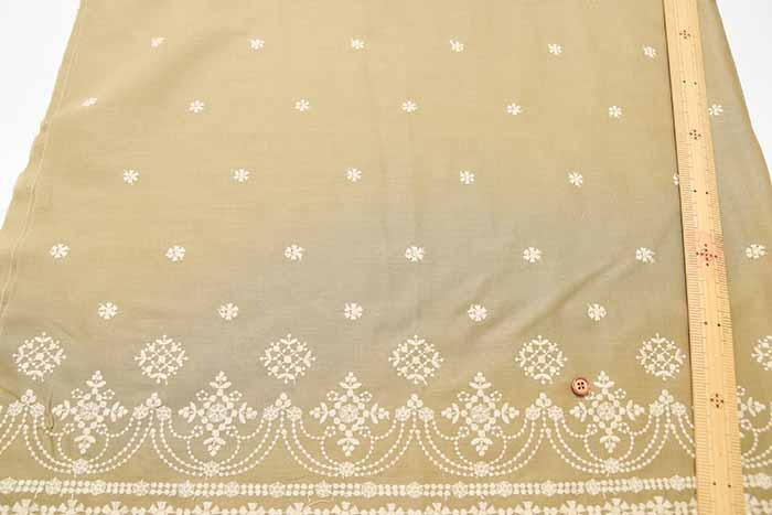 Yarn-dyed 60-lawn Border Lace Fabric - nomura tailor