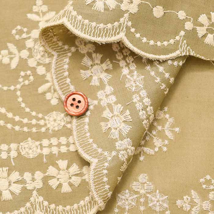 Yarn-dyed 60-lawn Border Lace Fabric - nomura tailor