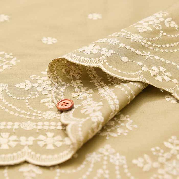 Yarn-dyed 60-lawn Border Lace Fabric - nomura tailor