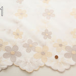 Cotton 60 Lawn Border Lace Fabric - Multicolor Flower - nomura tailor