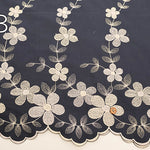 Cotton 60 Lawn Border Lace Fabric - Multicolor Flower - nomura tailor