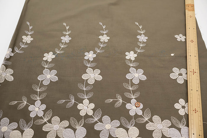 Cotton 60 Lawn Border Lace Fabric - Multicolor Flower - nomura tailor