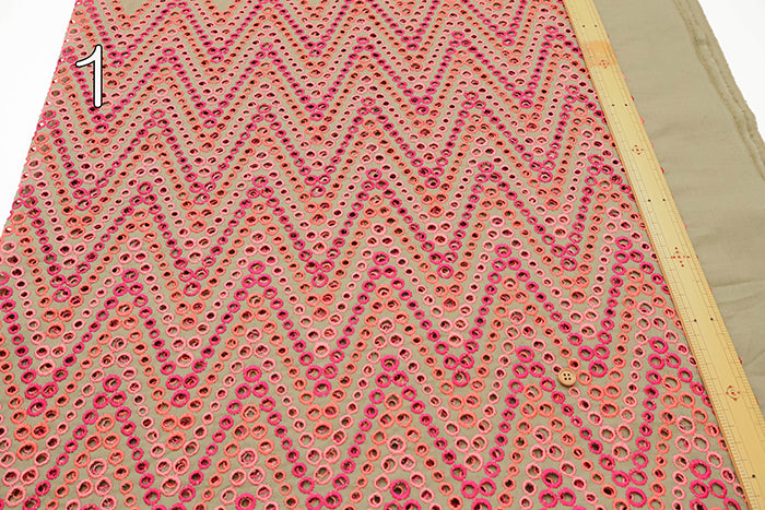 Cotton 60 Lawn Lace Fabric - Zigzag - nomura tailor