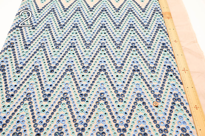 Cotton 60 Lawn Lace Fabric - Zigzag - nomura tailor