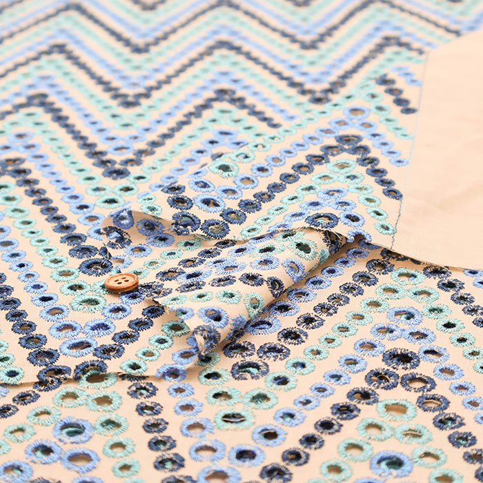 Cotton 60 Lawn Lace Fabric - Zigzag - nomura tailor