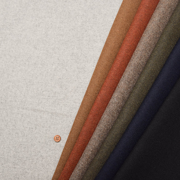 Bishu High-Count Melton Fabric - Plain - nomura tailor