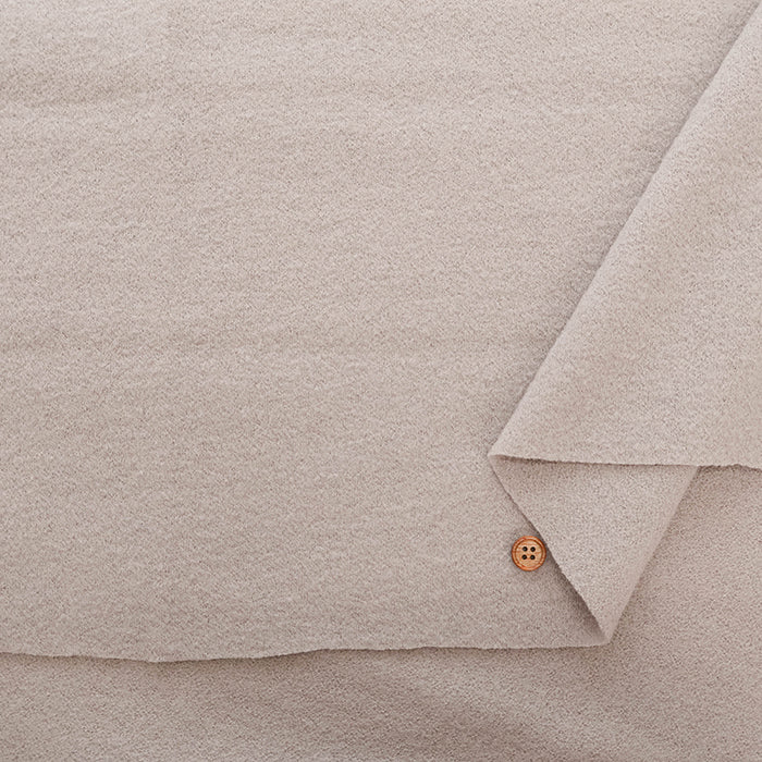 Wool Loop Compressed Knit Fabric - Plain - nomura tailor