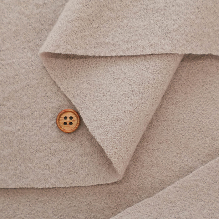 Wool Loop Compressed Knit Fabric - Plain - nomura tailor