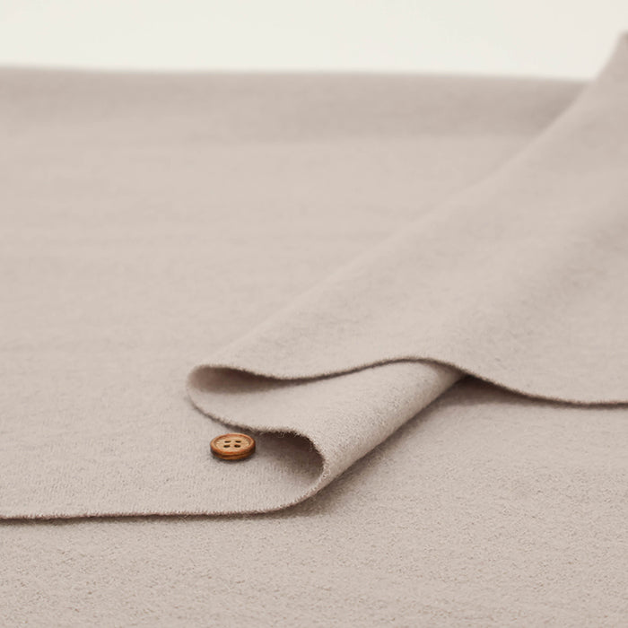 Wool Loop Compressed Knit Fabric - Plain - nomura tailor