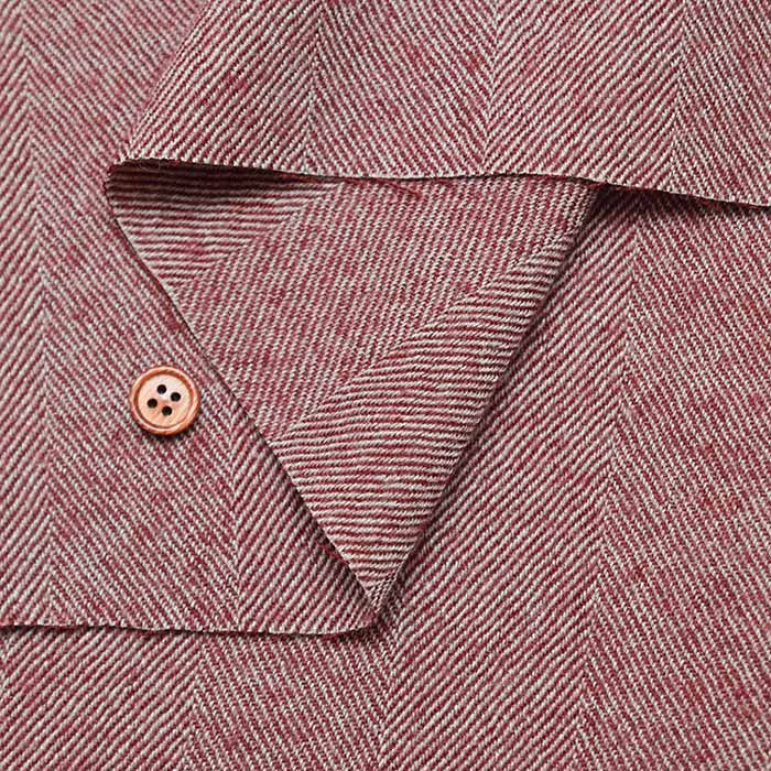 Wavy Herringbone Fabric - Solid Color - nomura tailor